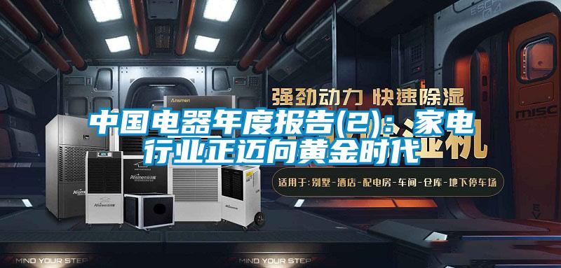 中国电器年度报告(2)：家电行业正迈向黄金时代