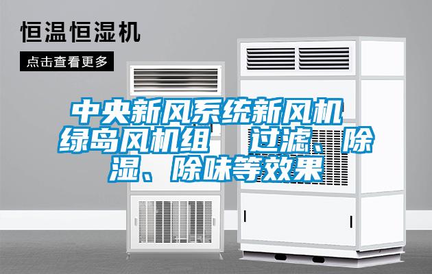 中央新风系统新风机 绿岛风机组  过滤、除湿、除味等效果