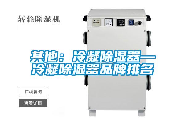 其他：冷凝除湿器—冷凝除湿器品牌排名