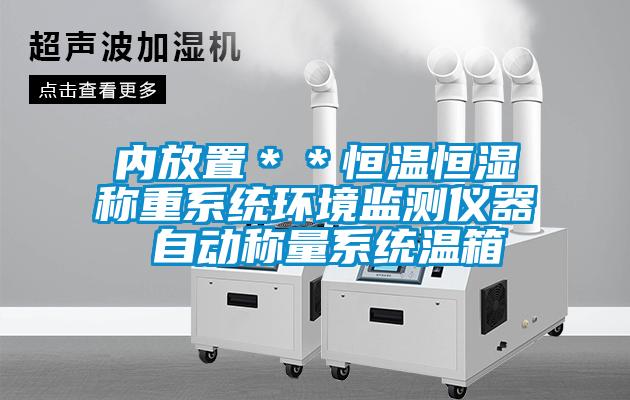 内放置**恒温恒湿称重系统环境监测仪器 自动称量系统温箱