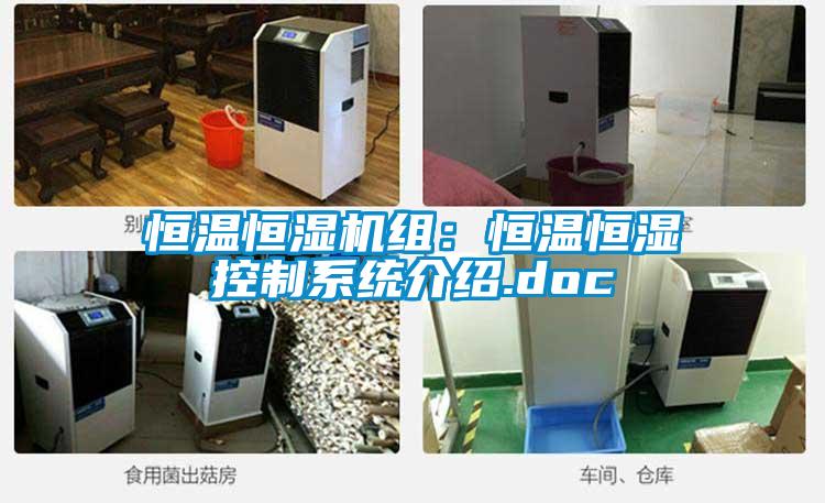 恒温恒湿机组：恒温恒湿控制系统介绍.doc