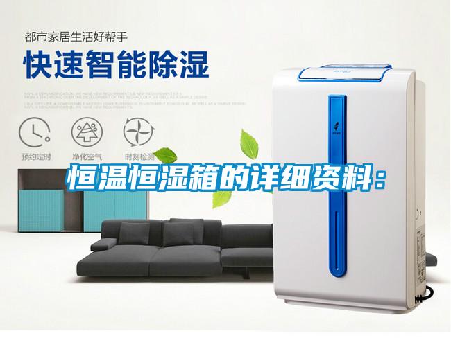 恒温恒湿箱的详细资料：