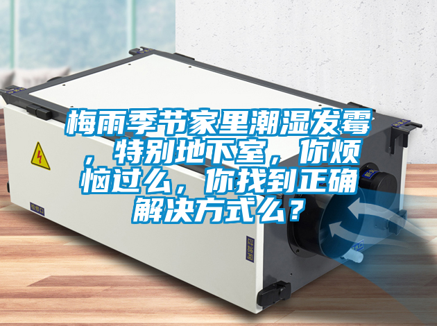 梅雨季节家里潮湿发霉，特别地下室，你烦恼过么，你找到正确解决方式么？