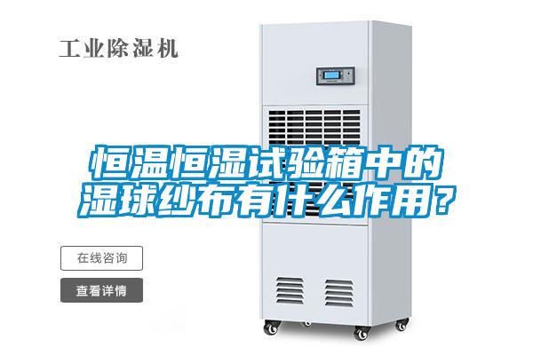 恒温恒湿试验箱中的湿球纱布有什么作用？