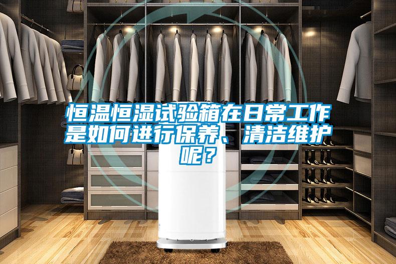 恒温恒湿试验箱在日常工作是如何进行保养、清洁维护呢？