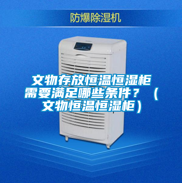 文物存放恒温恒湿柜需要满足哪些条件？（文物恒温恒湿柜）