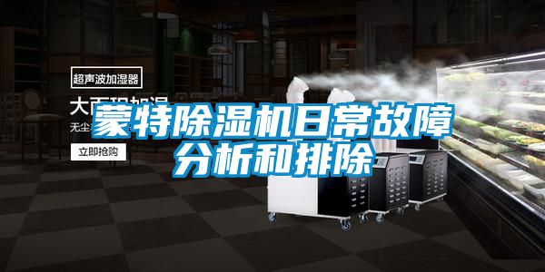 蒙特好色先生污污版日常故障分析和排除