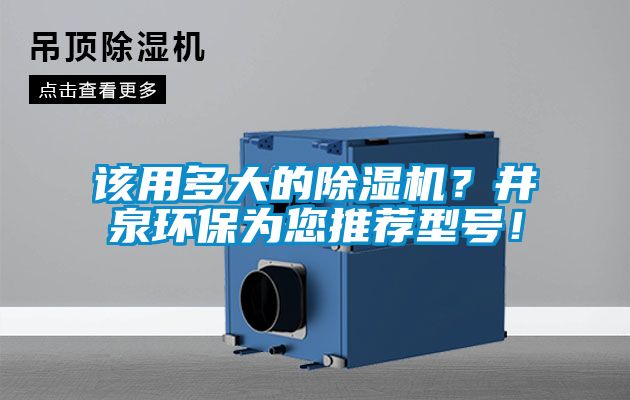 该用多大的好色先生污污版？井泉环保为您推荐型号！