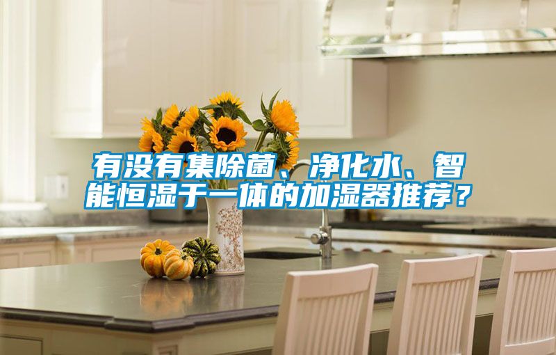 有没有集除菌、净化水、智能恒湿于一体的加湿器推荐？